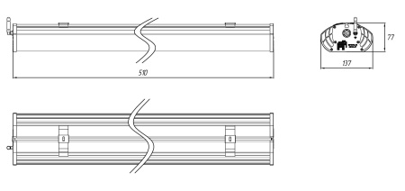 Промышленный светодиодный светильник ДСП02-20-001