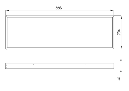Накладной/подвесной линейный офисный светильник ДПО02-20-001