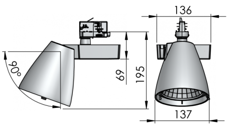 Aspect LED 4000К 43W (с блоком управления DALI)