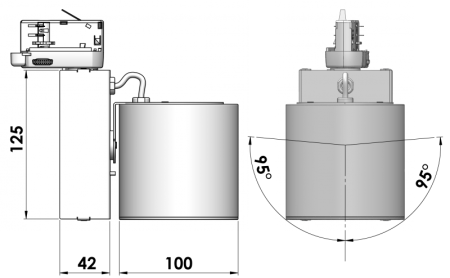 Трековый светильник Hub LED 4000К